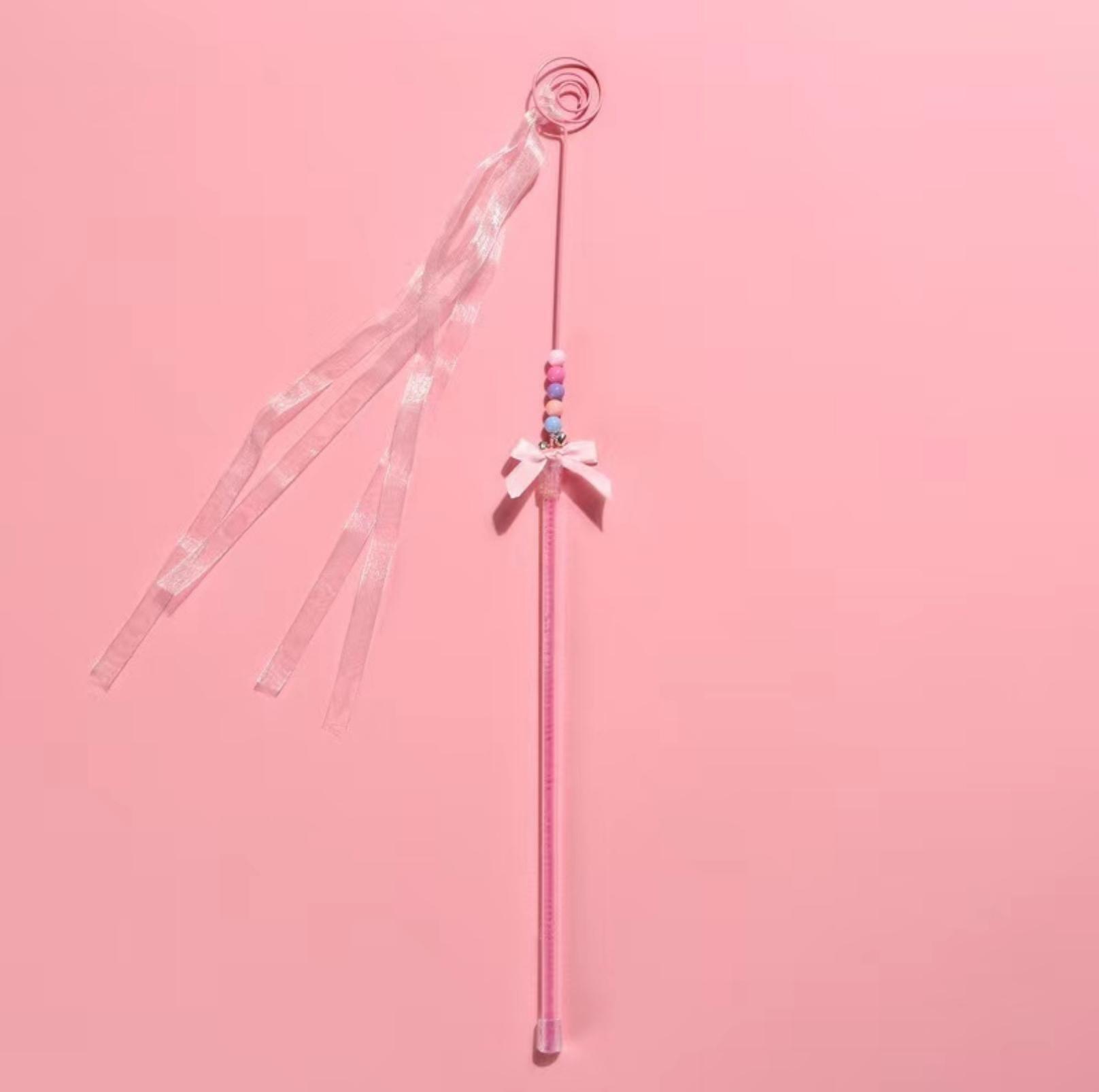 Pink Fairy Ribbon Cat Stick Cat Toy