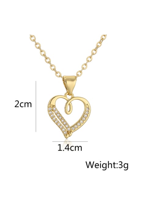 Cubic Zirconia Heart Shaped Pendant & Chain