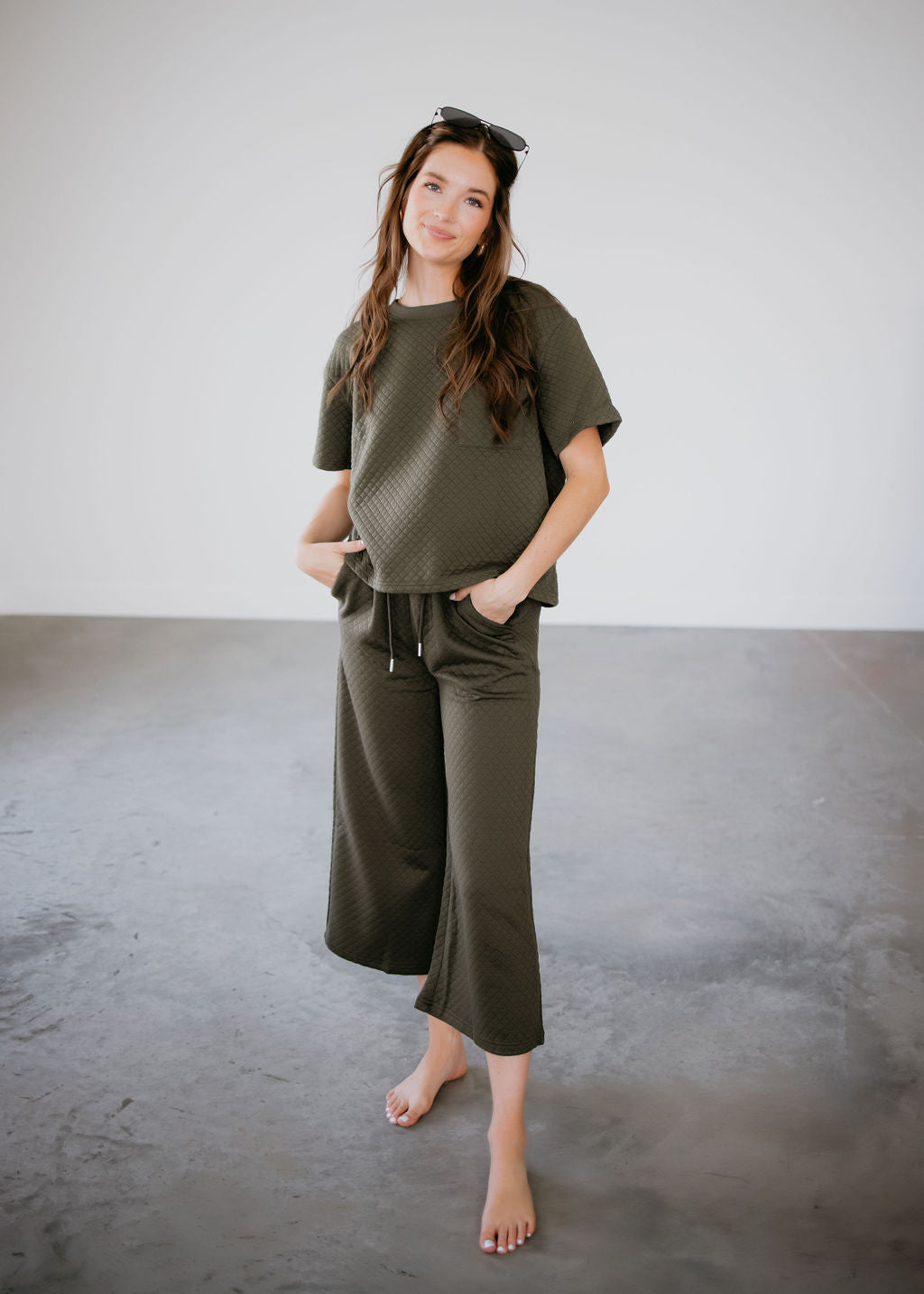 Lenny Textured Straight Legs