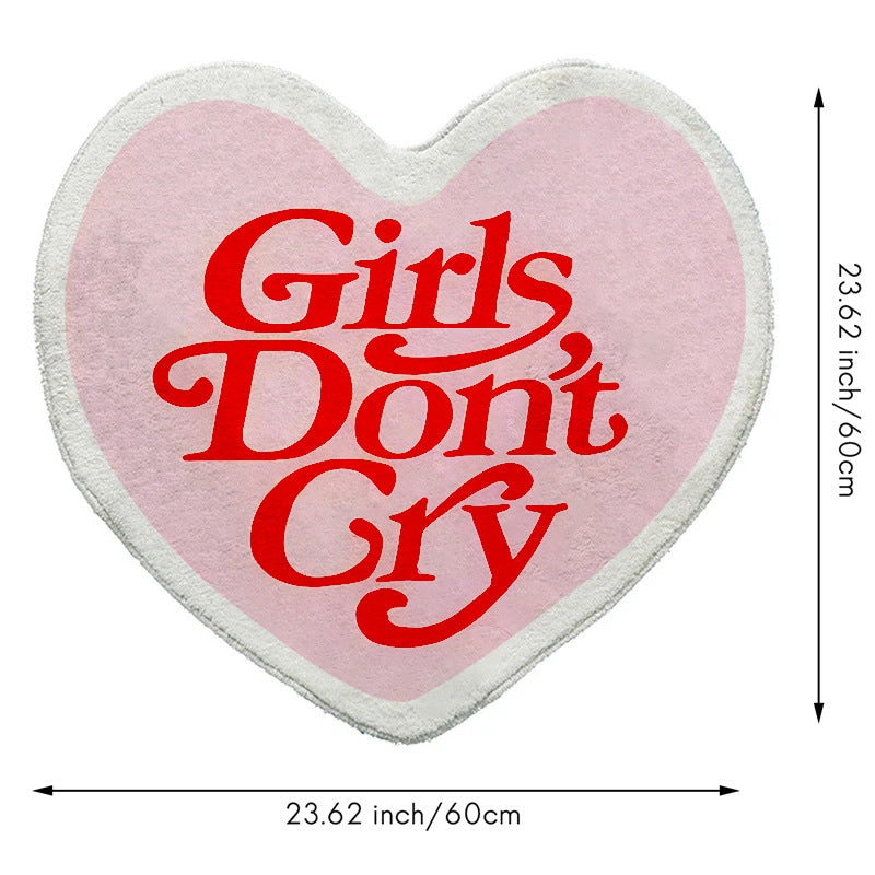 Valentine'S Day Casual Elegant Letter Heart Shape Polyester Carpet Bathing