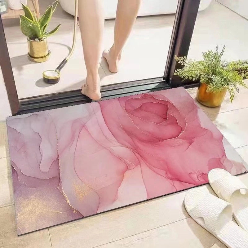 Toilet Water Absorbent Floor Mat Household Bathroom Diatom Mud Floor Mat Toilet Bathroom Door Non-Slip Foot Mat Carpet