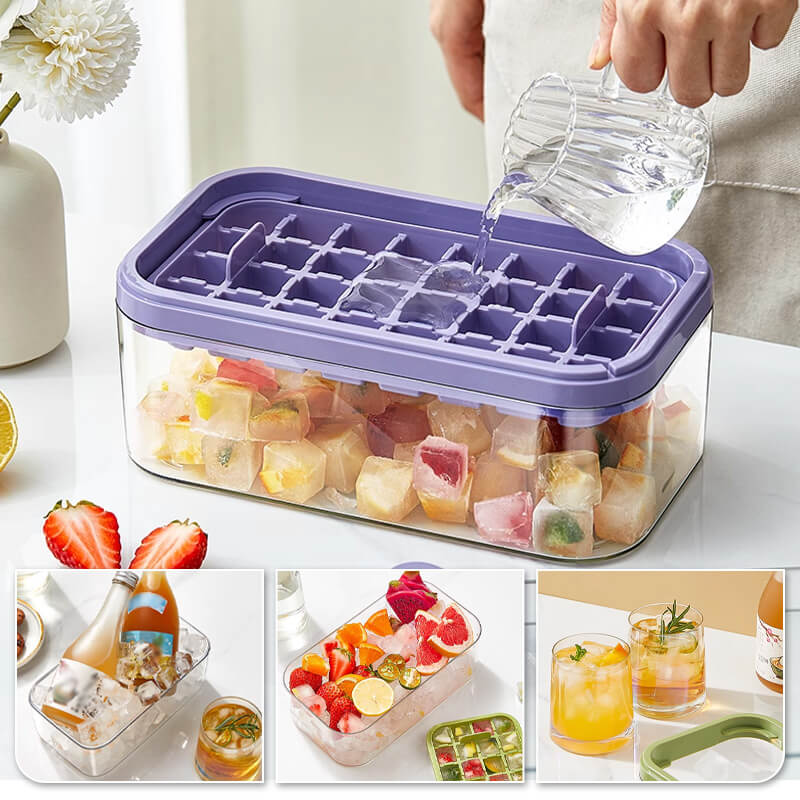 Press get all ice! ice grid mold