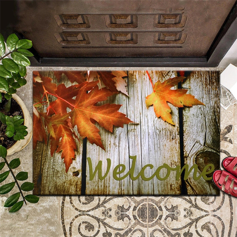Retro Animal Letter Flower Polyester Carpet Bathing