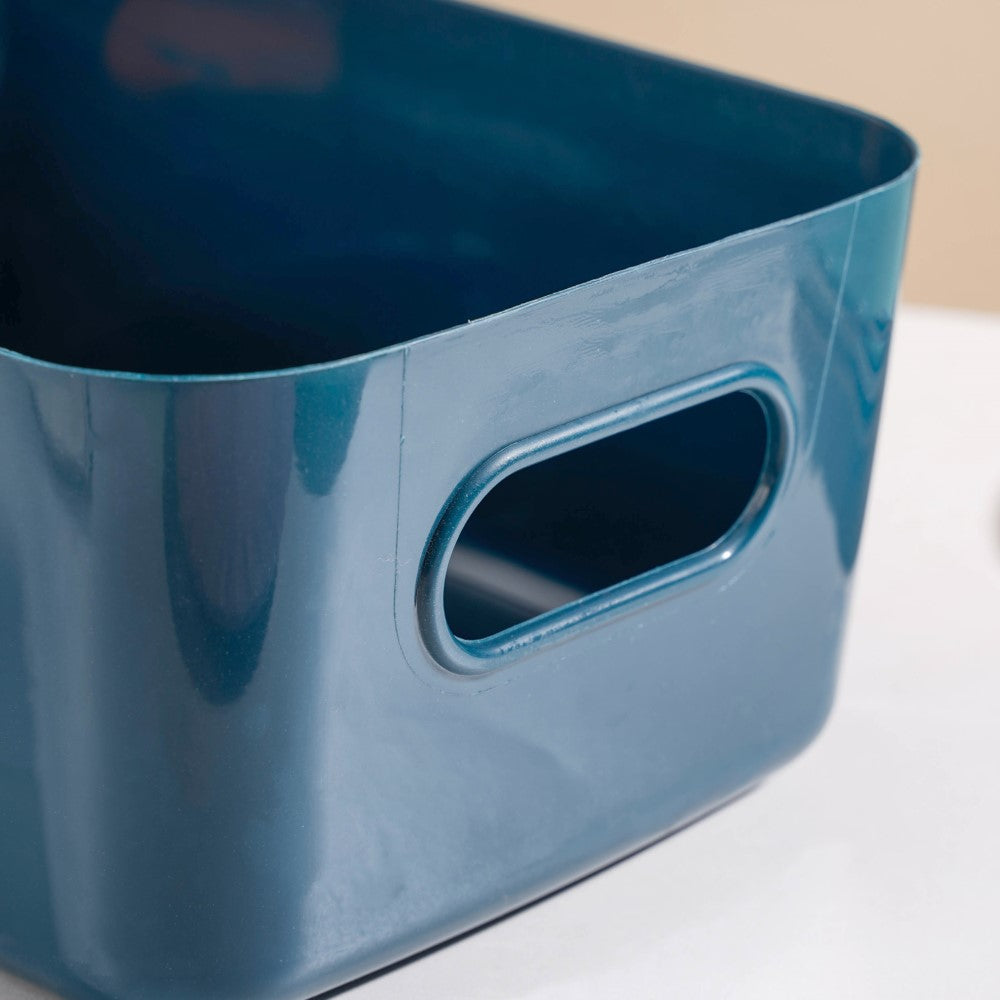 Essentials Storage Basket Blue Set Of 2 11 Inch