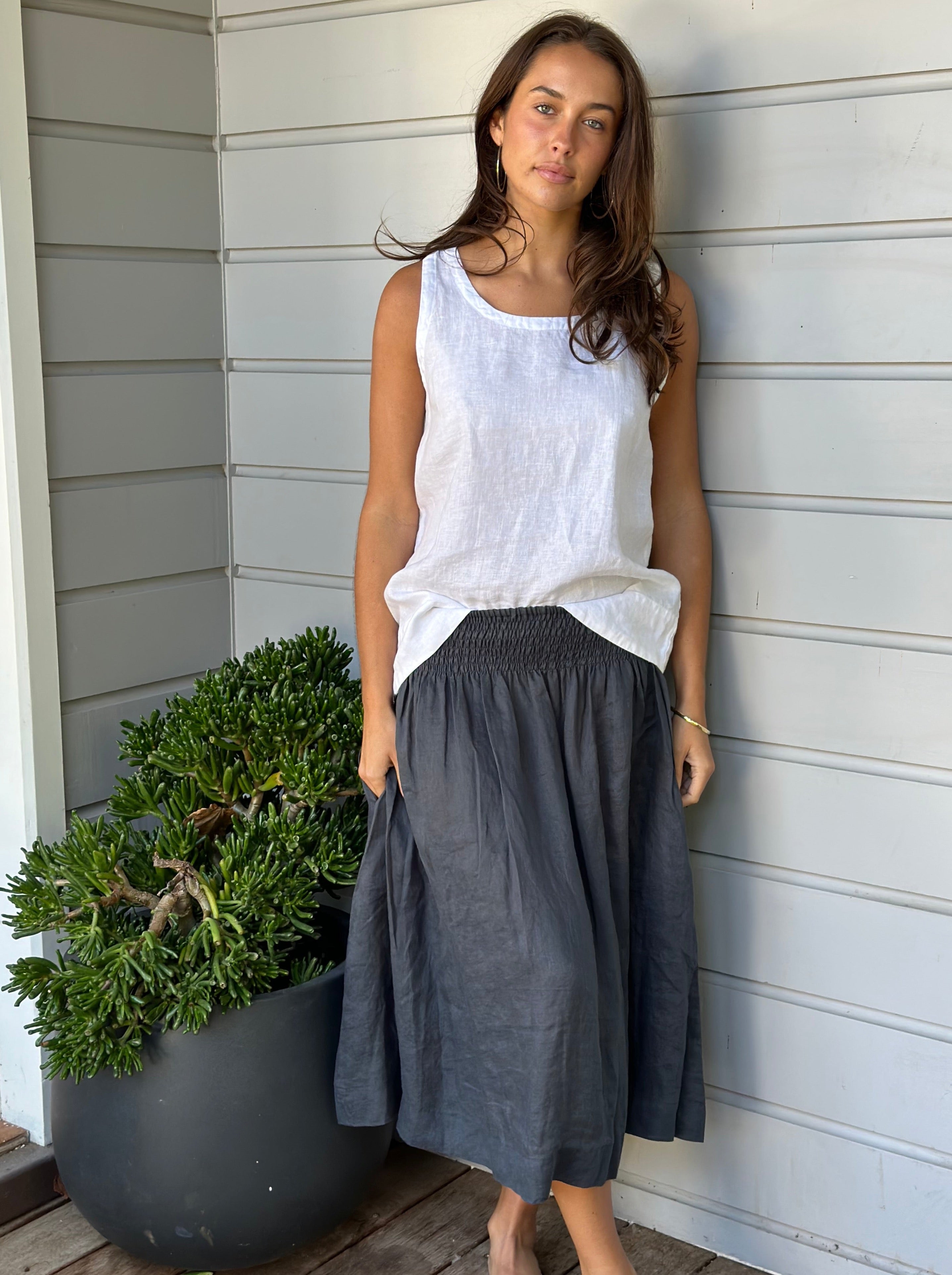 charcoal linen