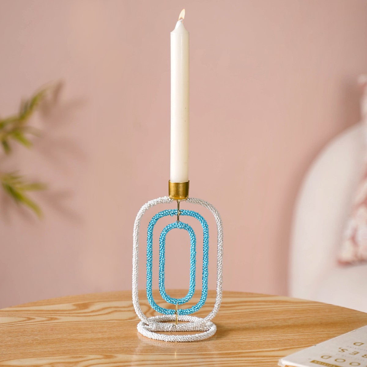 Embellished Candle Stand For Home Decor
