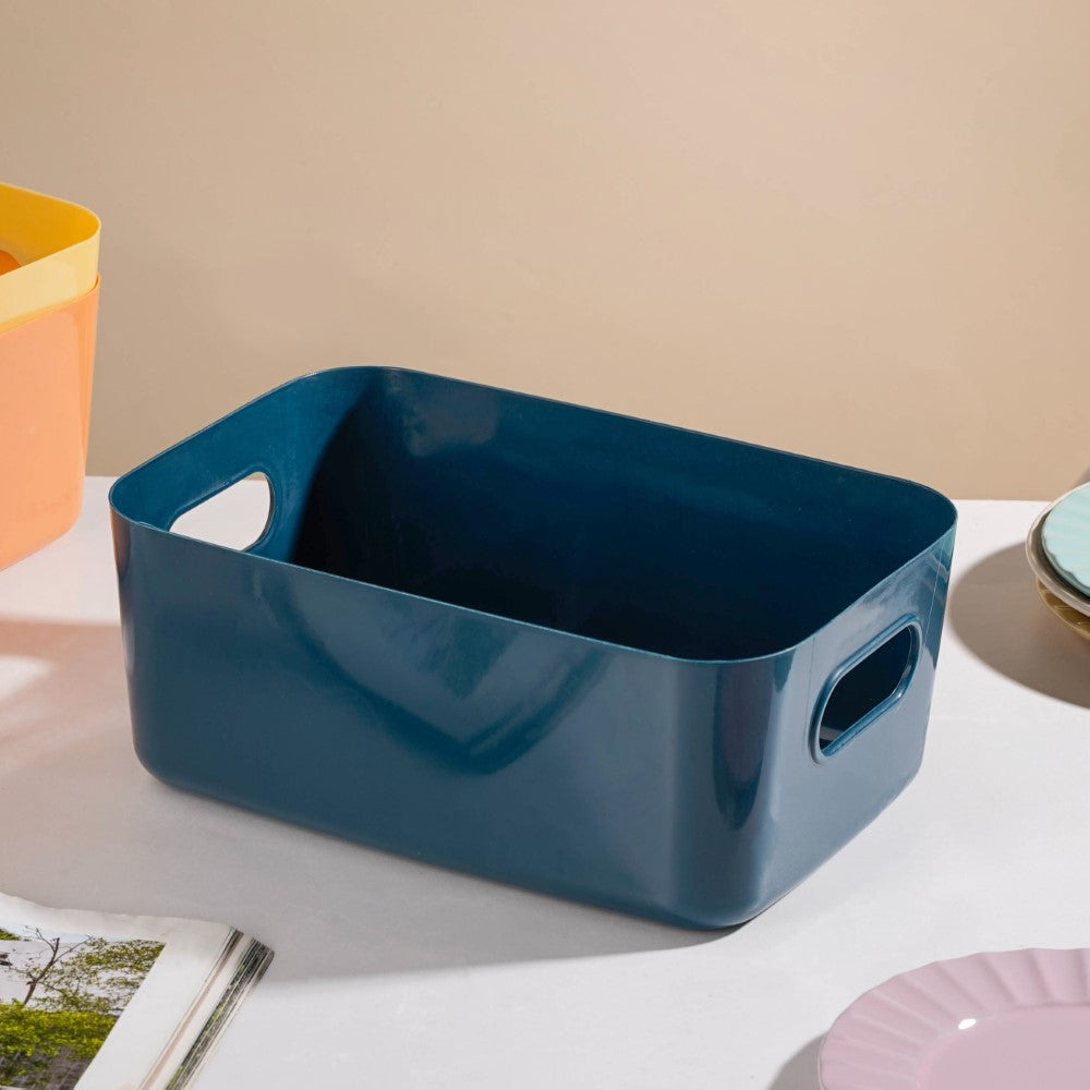 Essentials Storage Basket Blue Set Of 2 11 Inch