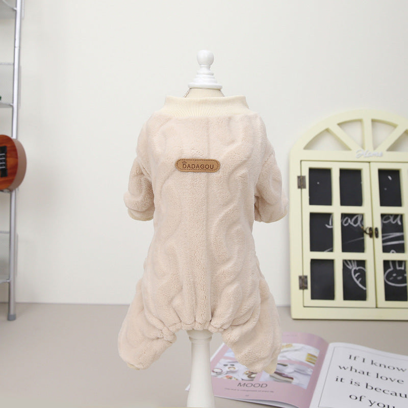 Flannel Warm Dog Jumpsuits Pajama