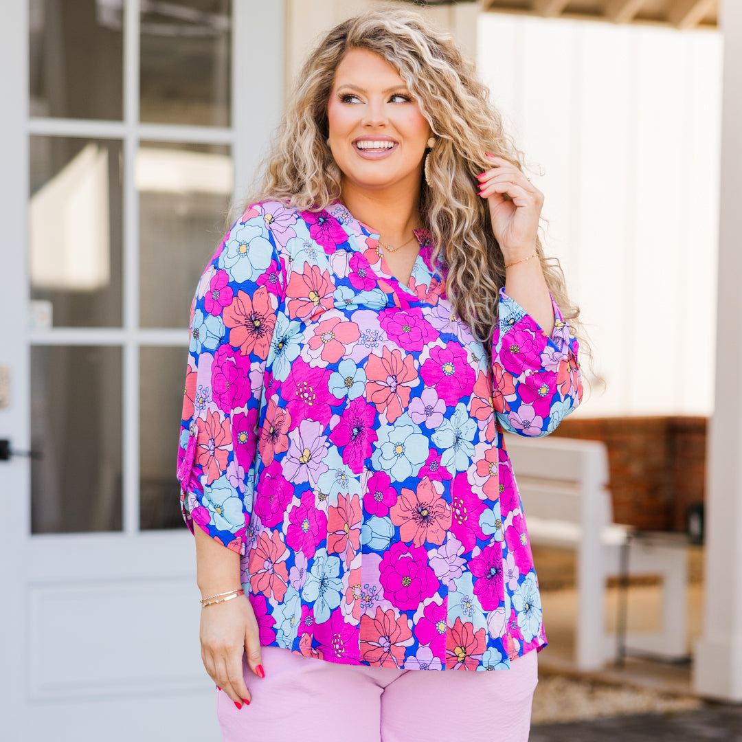 Happiness On The Rise Top. Multi