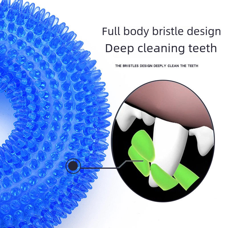 Bite-resistant Sound-making Dog Toy Ball Large Dog Golden Retriever Spikes Tpr Teeth Cleaning Chew Toy