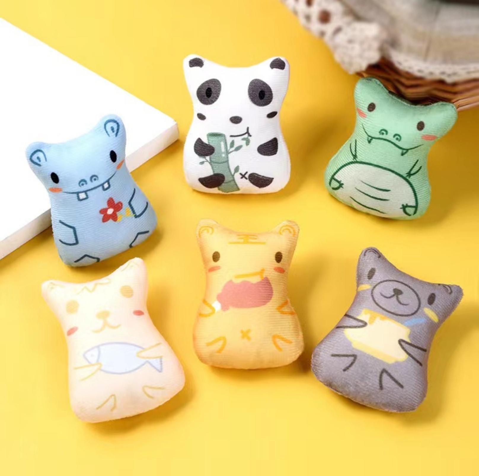 Cartoon Animal Design Chewing Cat Toys With Catnip