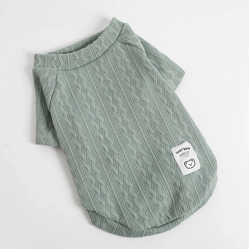Minimalist Yarn Solid Color Pet Clothing