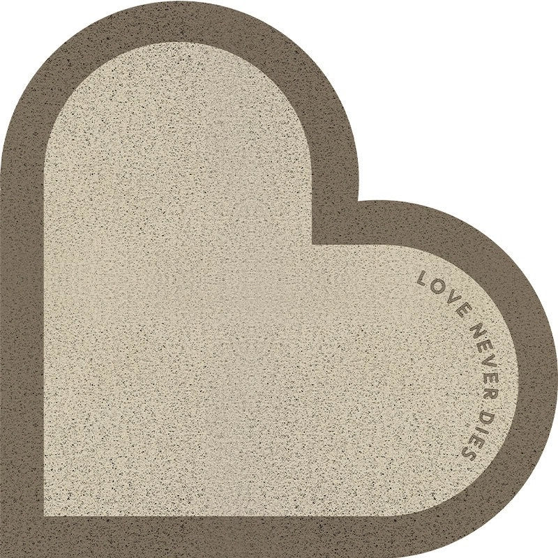 Casual Elegant Letter Heart Shape PVC Carpet Bathing