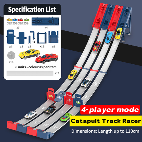🏎️ 50% OFF NOW! DOUBLE THE TRACK, DOUBLE THE FUN! ✨ Dual Toy Car Launcher Racing Track Set - 2 Launchers with 360° Loops & 6 Speed Modes for Competitive Sibling Play! 🚗✨