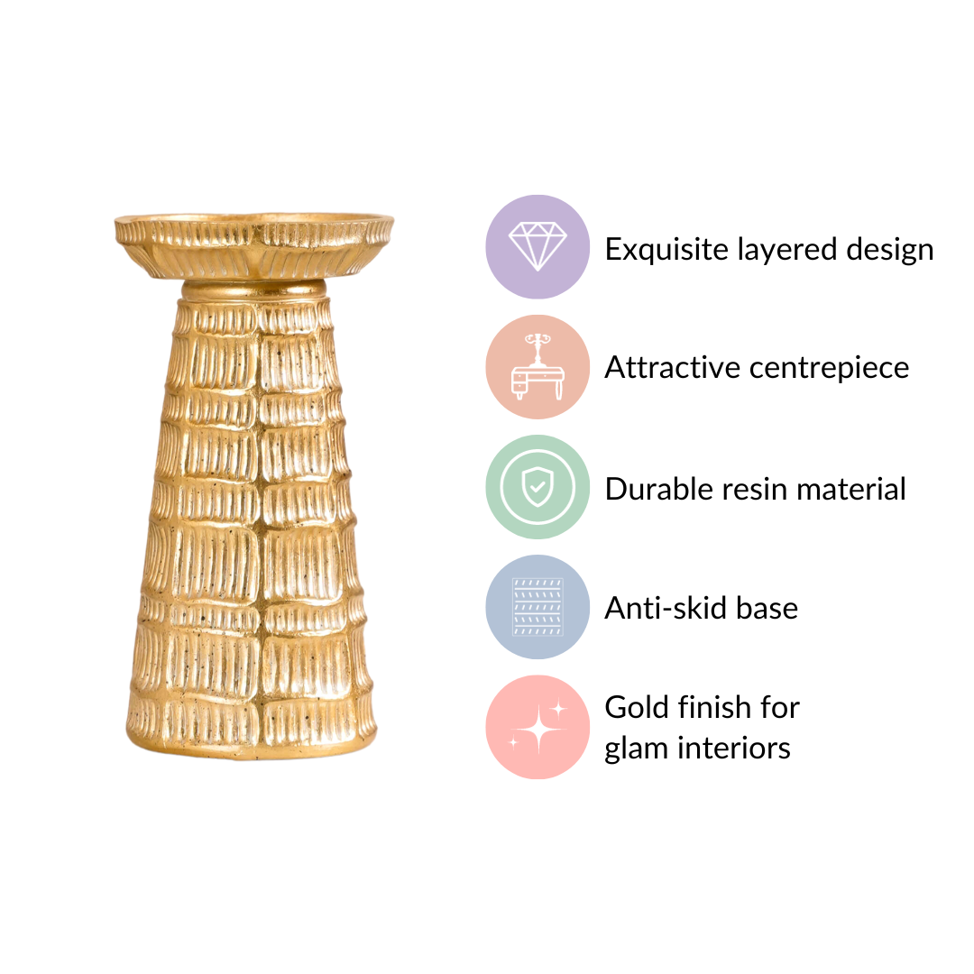 Golden Glow Candle Holder