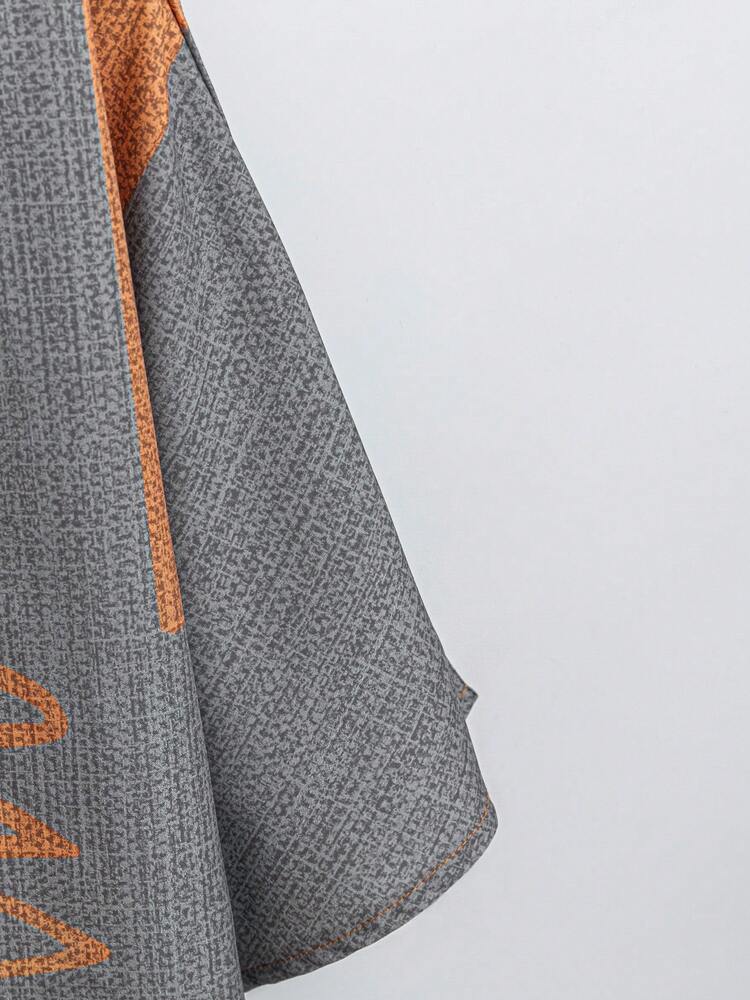 Women's Summer Printed Round Neck Short Sleeve Casual Shirt