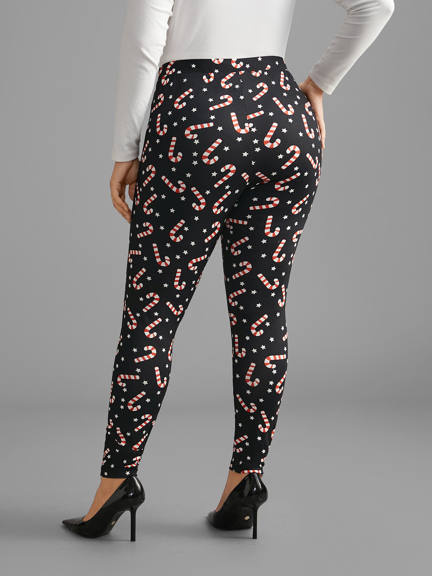 Colorful Bulb Print Festive Leggings