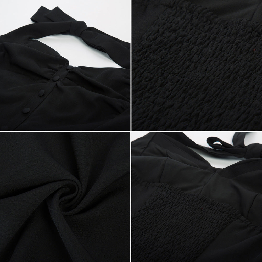 Halter Dresses for Wedding Guest Sweetheart Neck 1950s Vintage Dresses