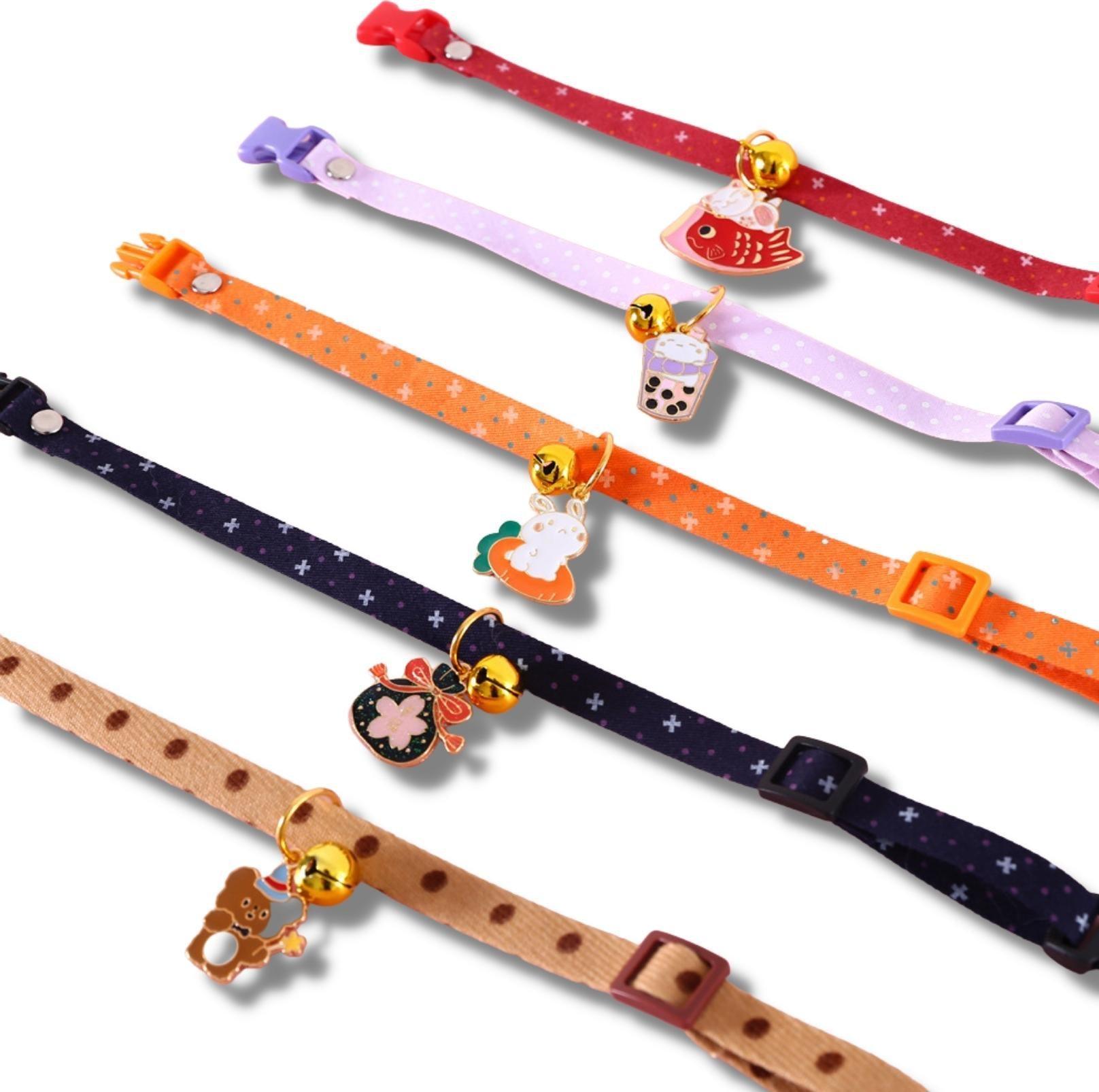 Stylish Cartoon Pendant Adjustable Pet Collar For Cats and Dogs