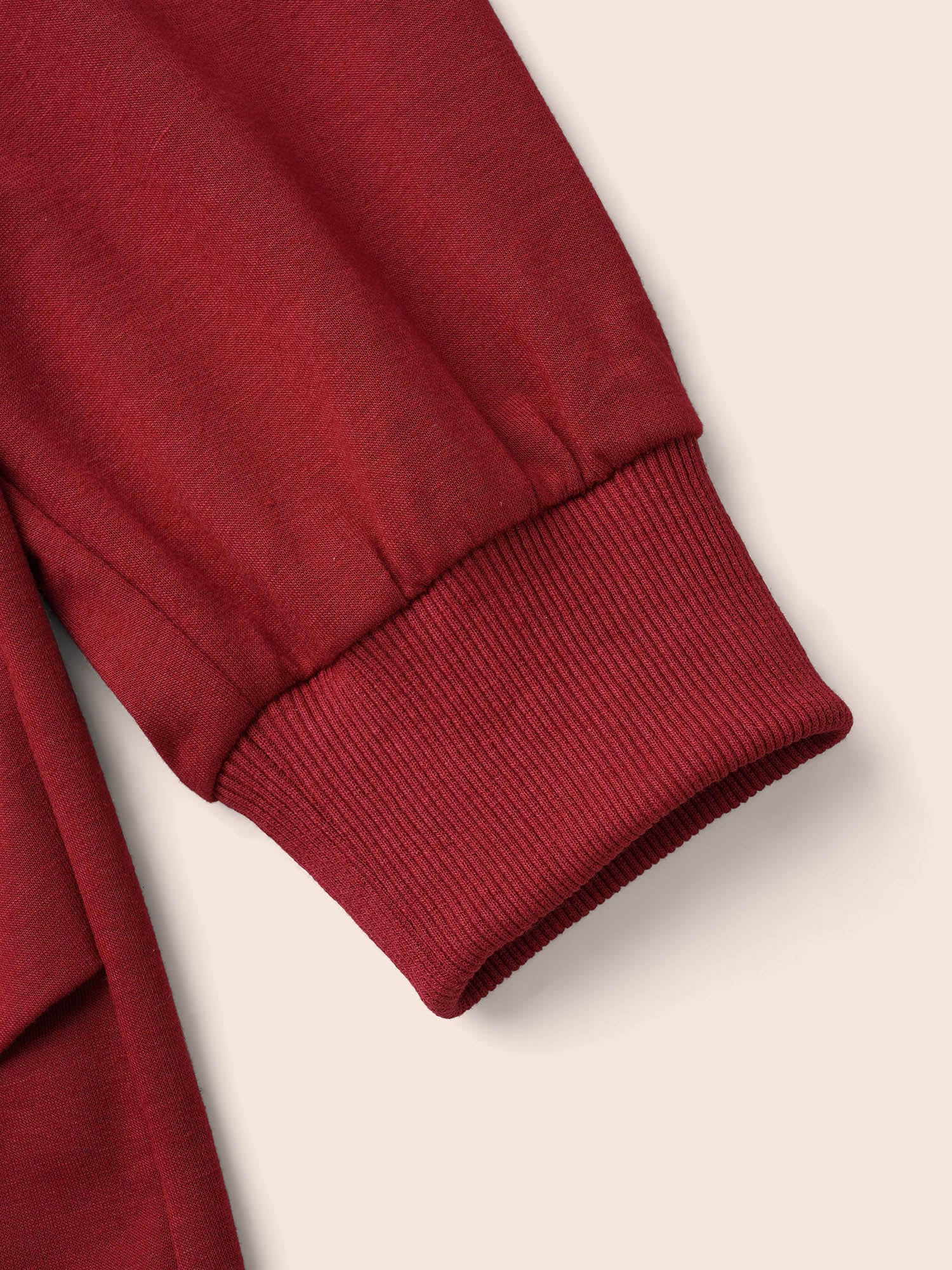 Overlapping Hem Round Neck Sweatshirt