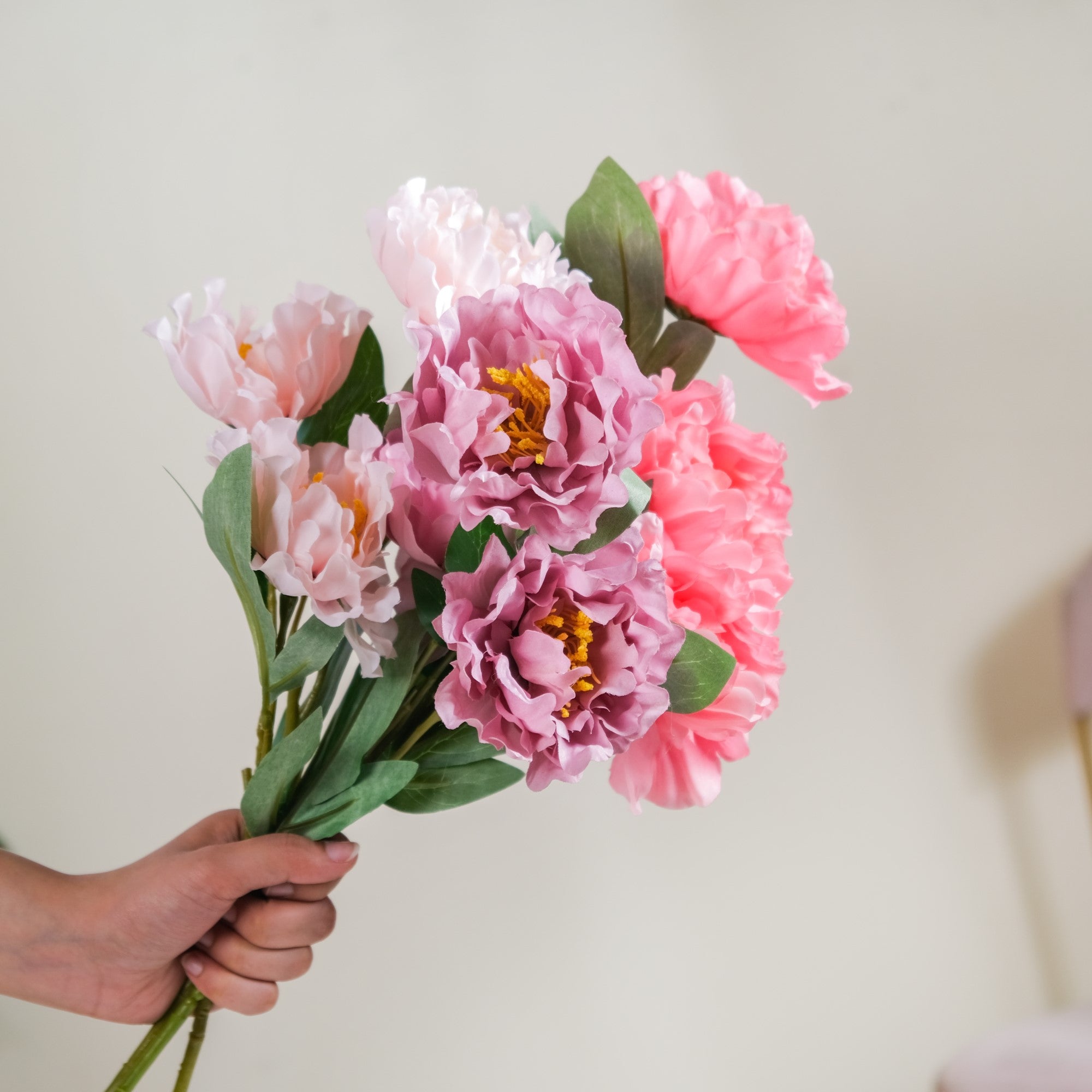 Colorful Peony Stems