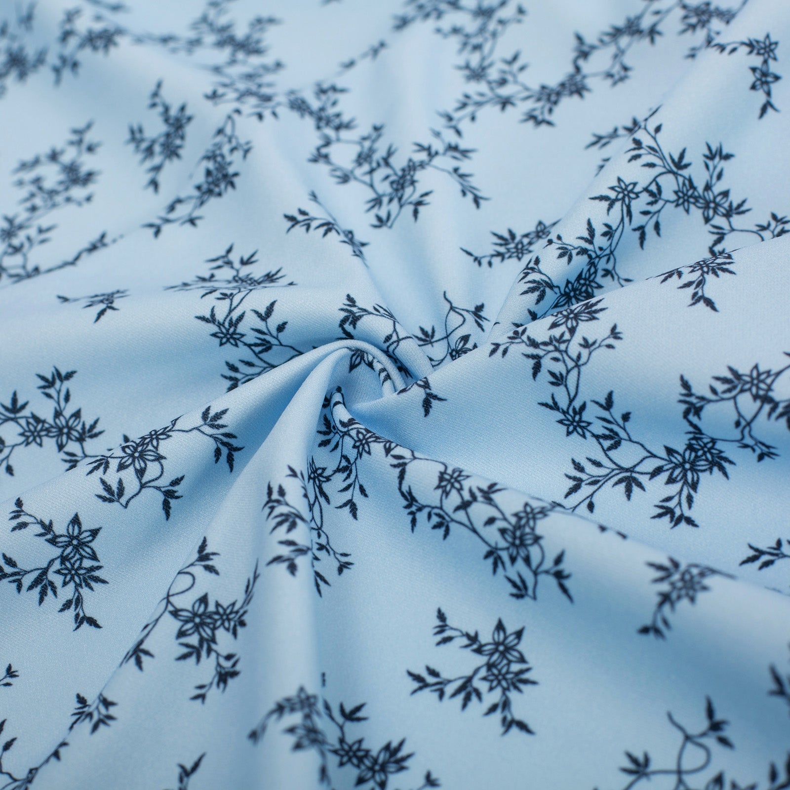 Vintage Daisy Pattern A-Line Swing Dress Keyhole Tie Dress Round Neck Work Dress Tea Dress