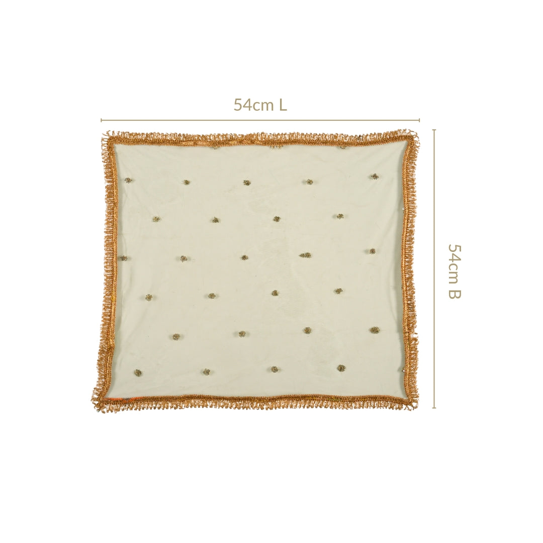 Sequinned Sage Thali Covers Set Of 2