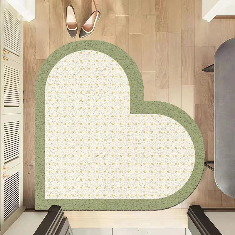 Casual Elegant Letter Heart Shape PVC Carpet Bathing