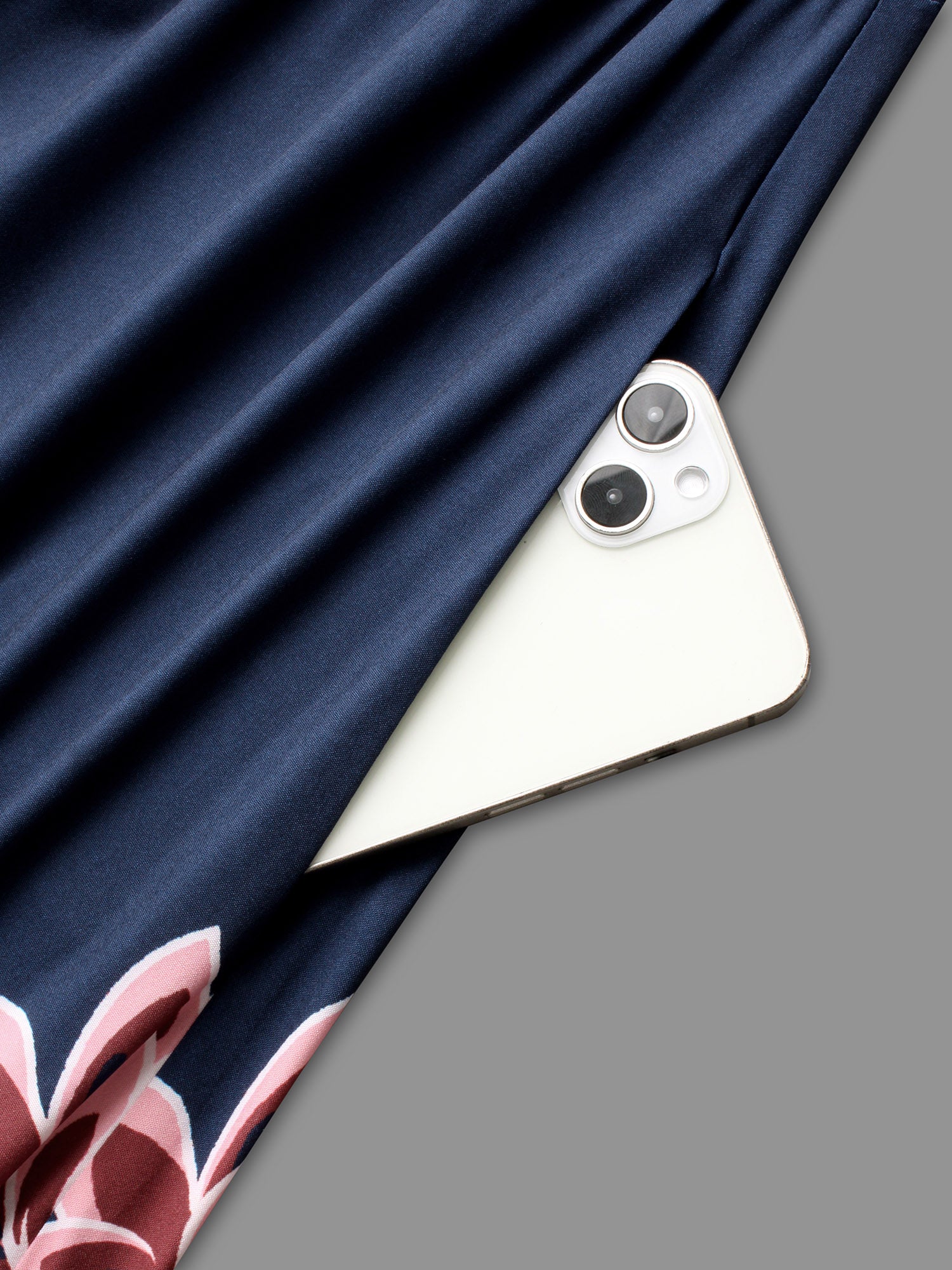 Boho Print Ruffle Sleeve Shirred Dress