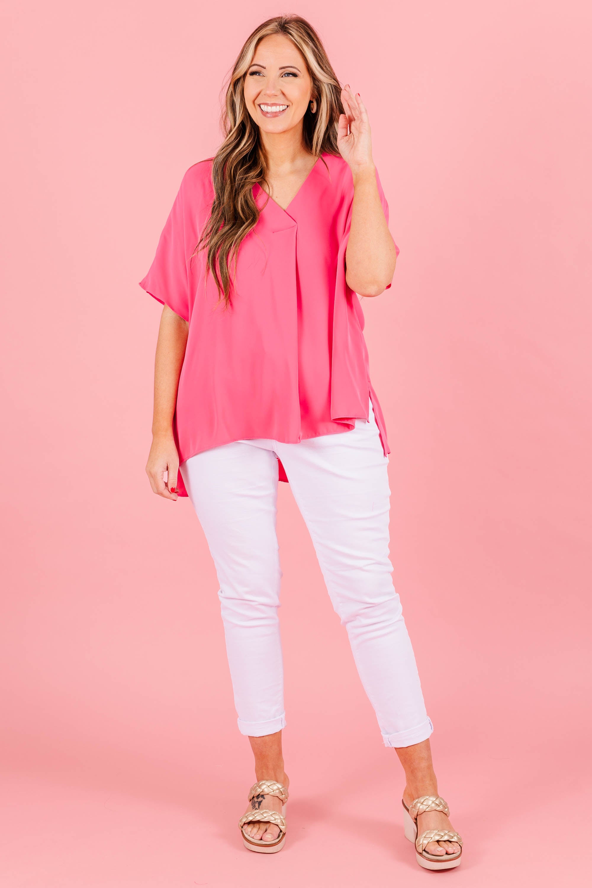 Express Your Thoughts Top. Hot Pink