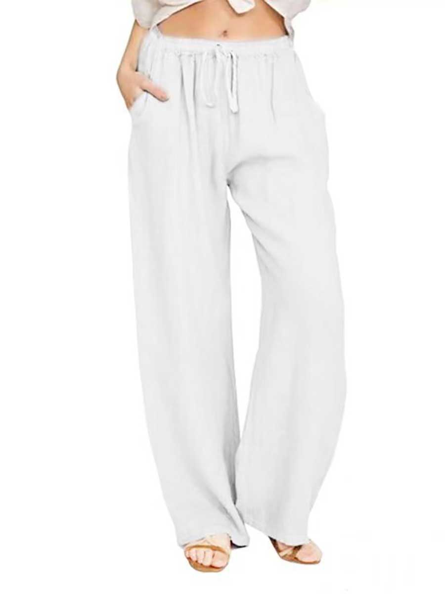Loose Linen Casual Wide Leg Pants