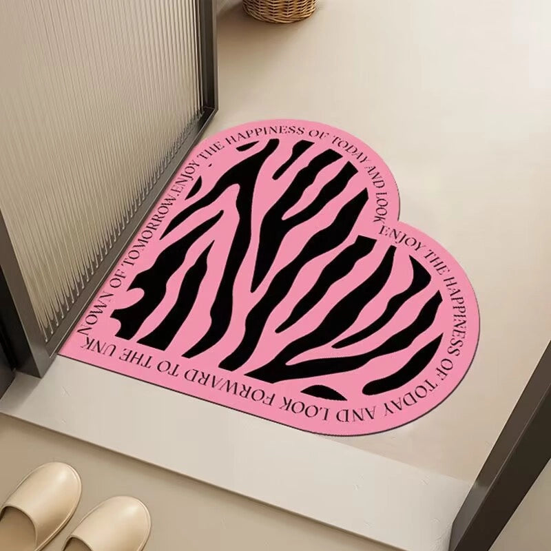 Casual Elegant Heart Shape Polyester Carpet Bathing