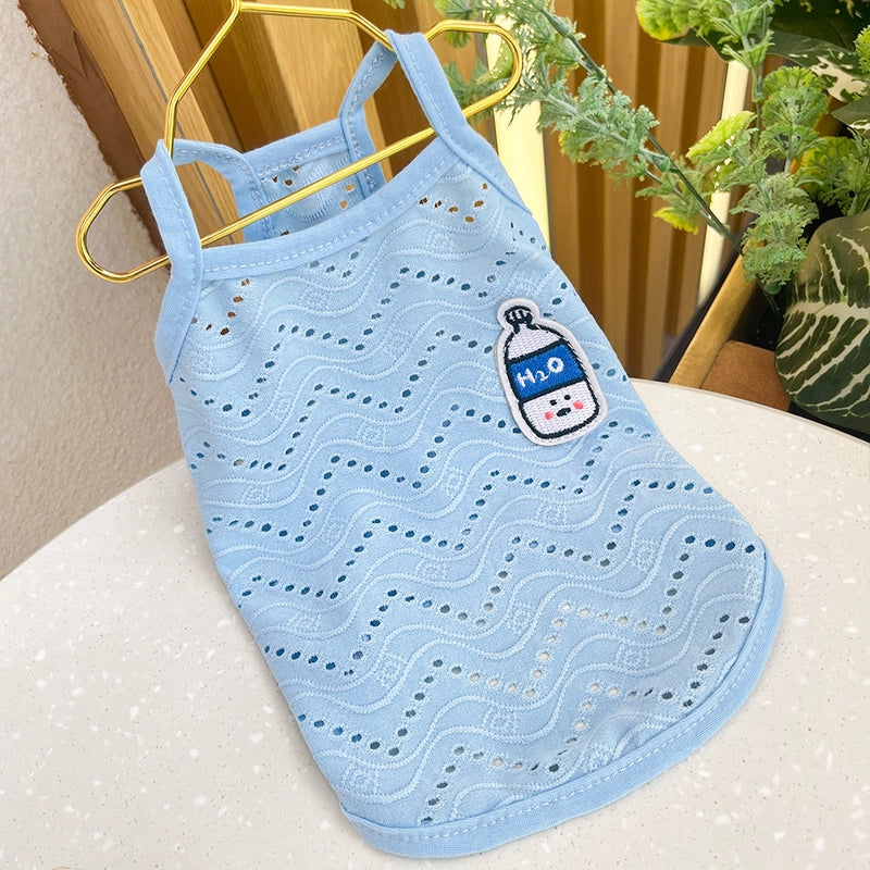 Spring And Summer Puppy Clothes Simple Sling Thin Breathable Small Dog Two-legged Pet Cat Clothes