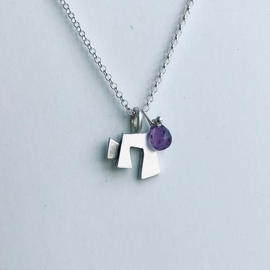 Little Chai Necklace with Choice of Gem Stone