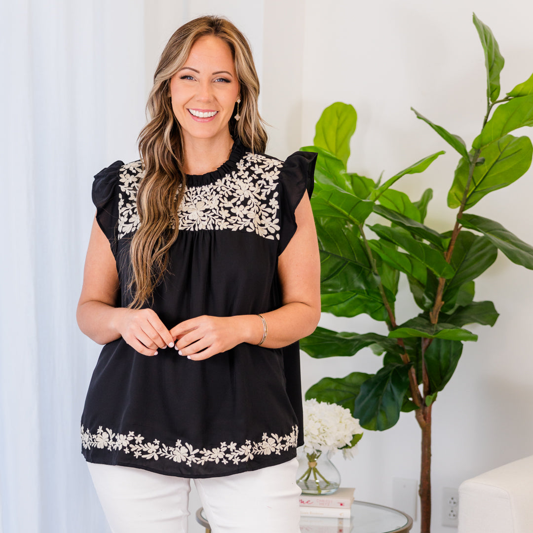 Glamorously Me Top. Black