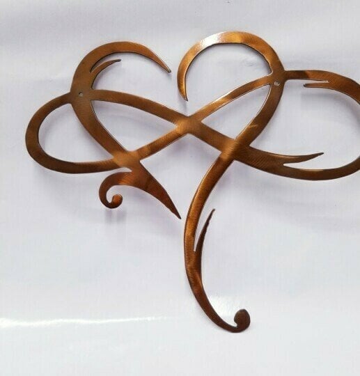 Infinity heart - Steel wall decor Metal Wall art