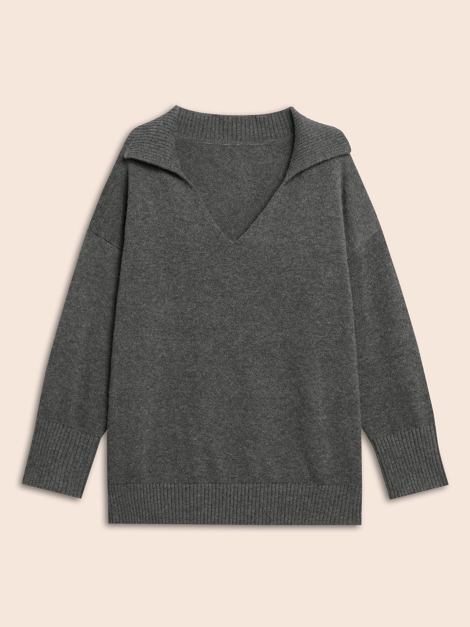 Supersoft Essentials Lapel Collar Wool Pullover