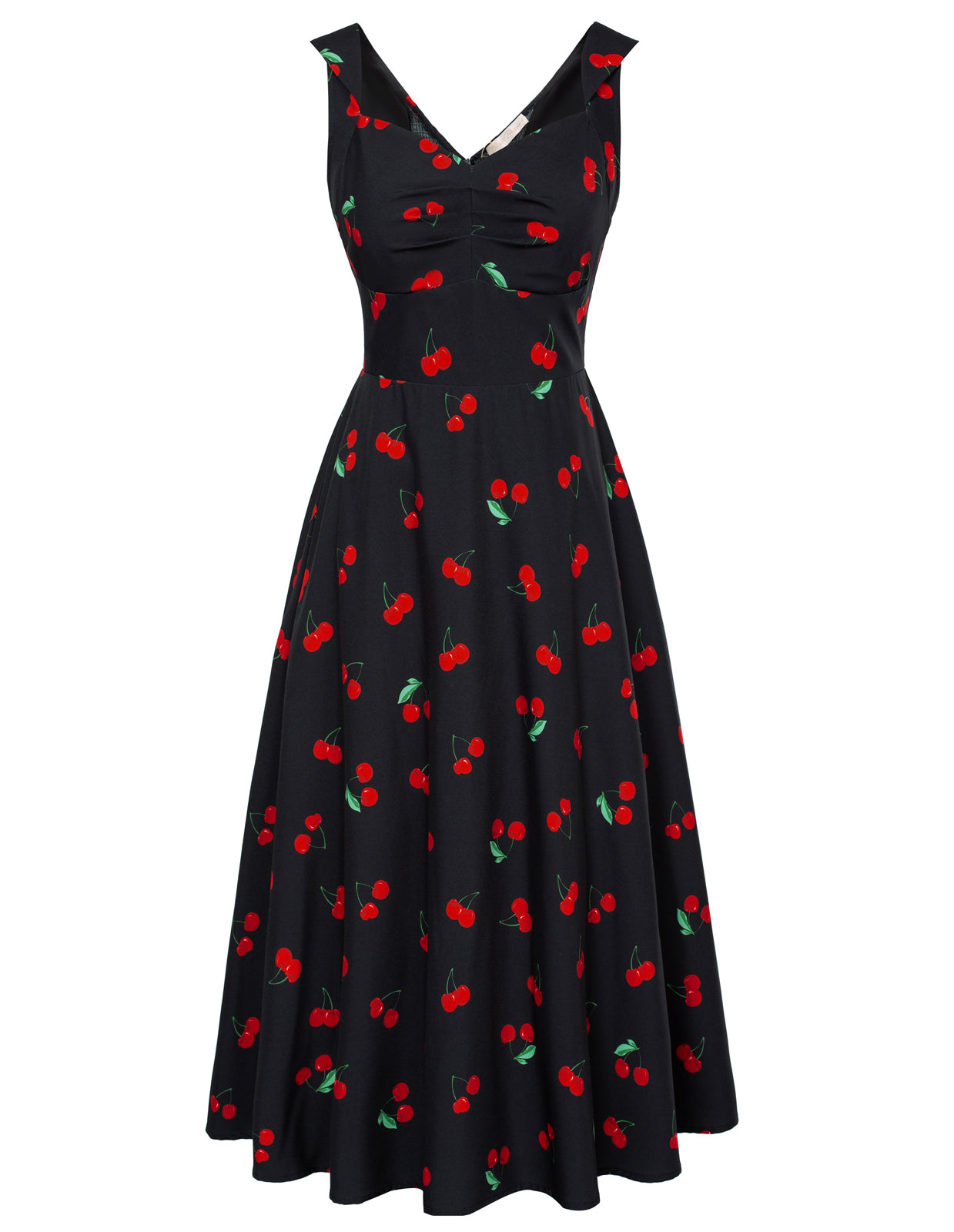 1950s Vintage Cocktail Swing Dresses Summer Square Neck Sleeveless A-Line Dress with Pockets