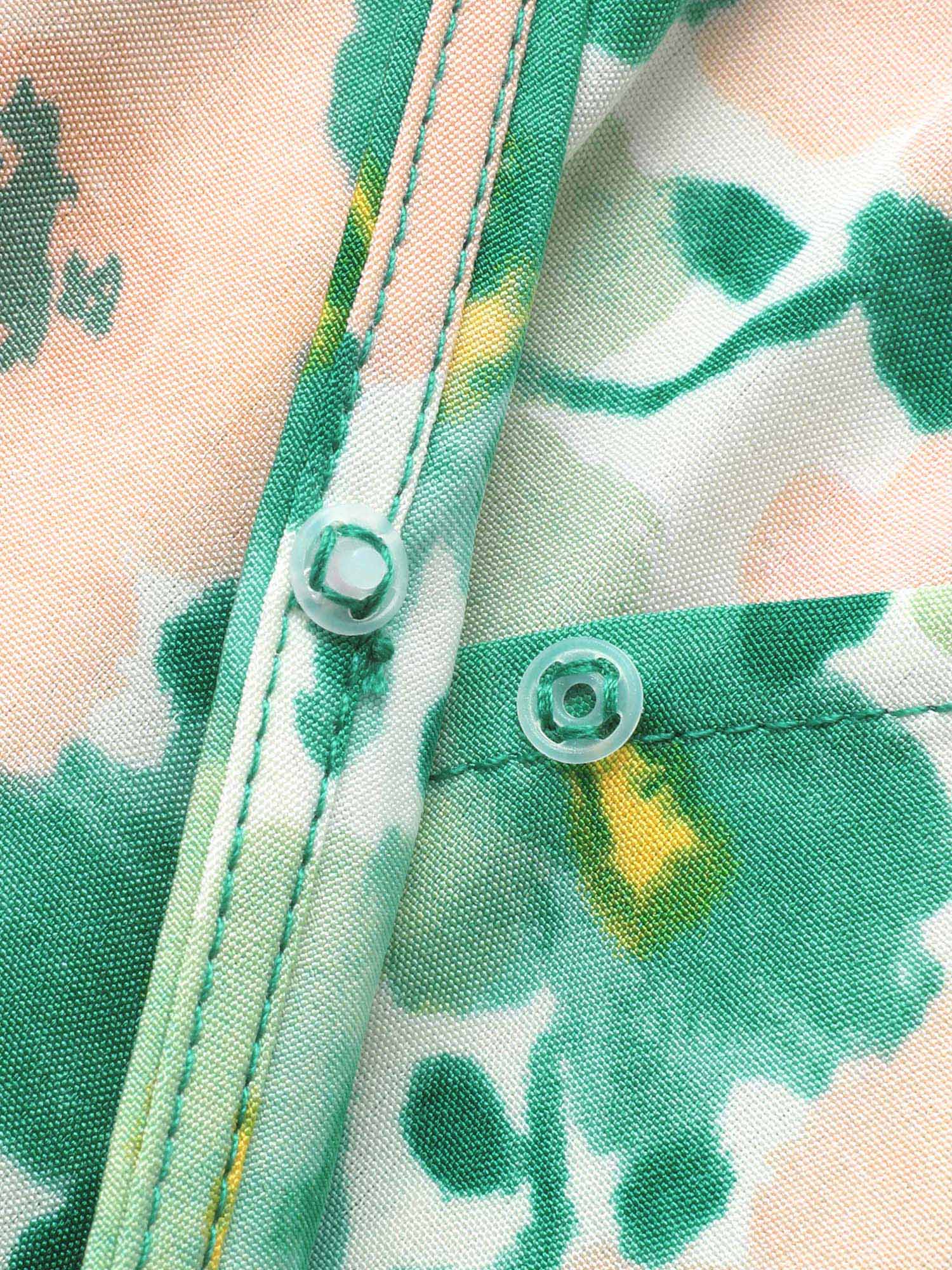 Floral Surplice Neck Belted Midi Dress