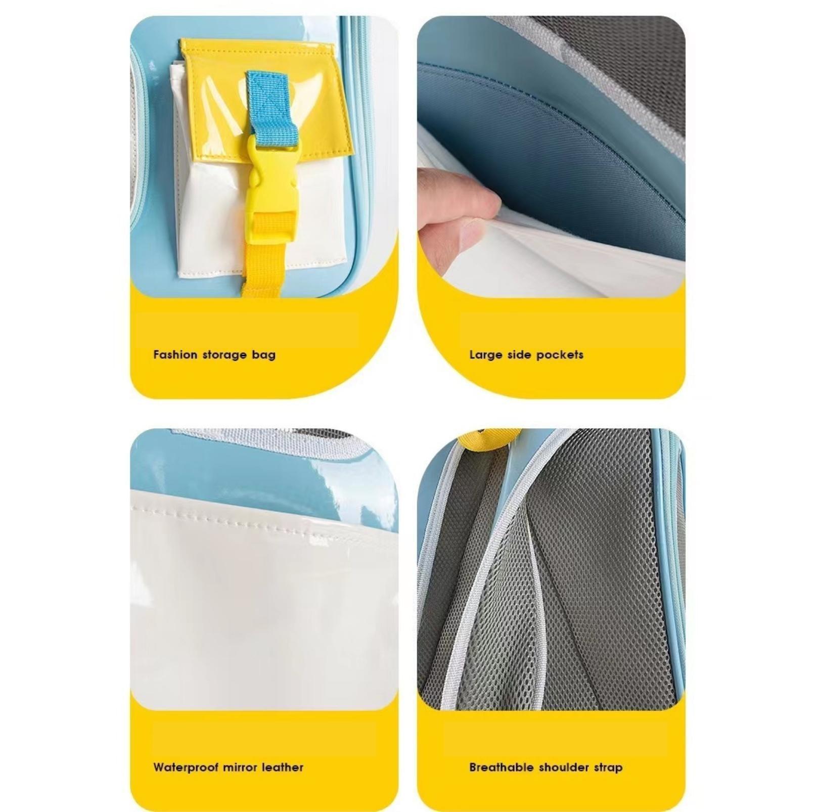 Back to School Clear Shoulder Bag Cat and Small Dog Carrier