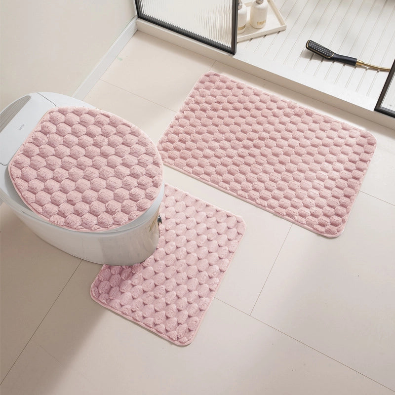 Casual Solid Color Polyester Carpet Bathing