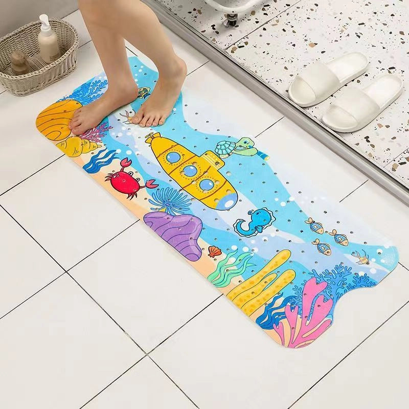 Spray Printing Pattern Mat PVC Cartoon Bathroom Non-slip Mat Creative Children Bath Shower Mat
