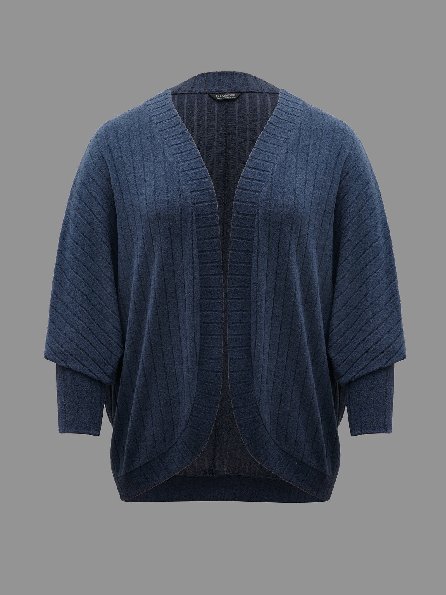 Plain Pit Strip Curved Hem Coat