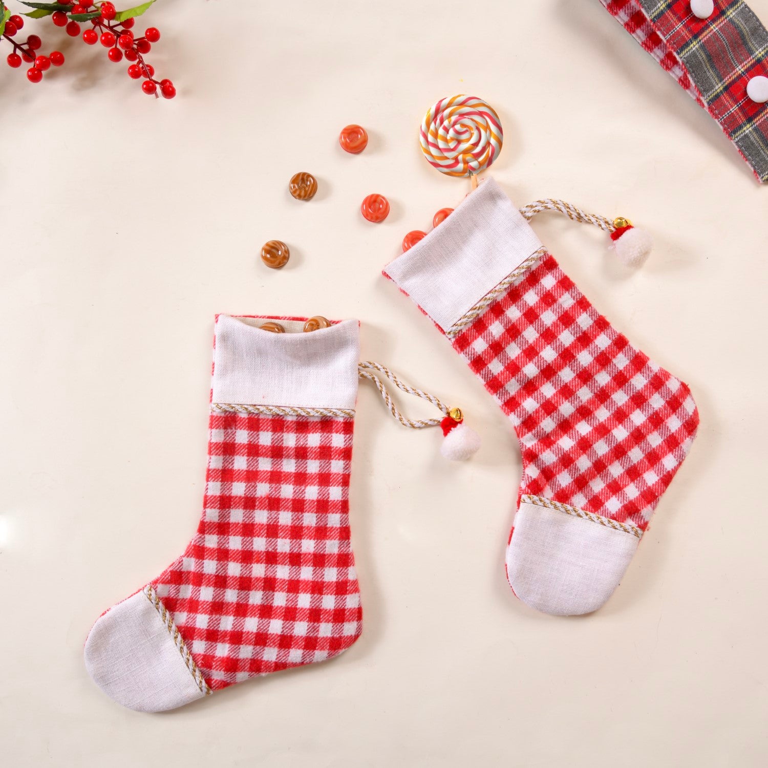 Set Of 2 Festive Stockings