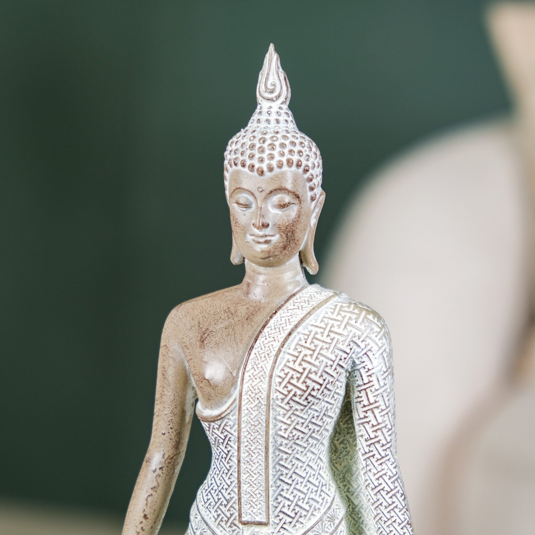 Standing Buddha Decor Statue Small 12 Inch