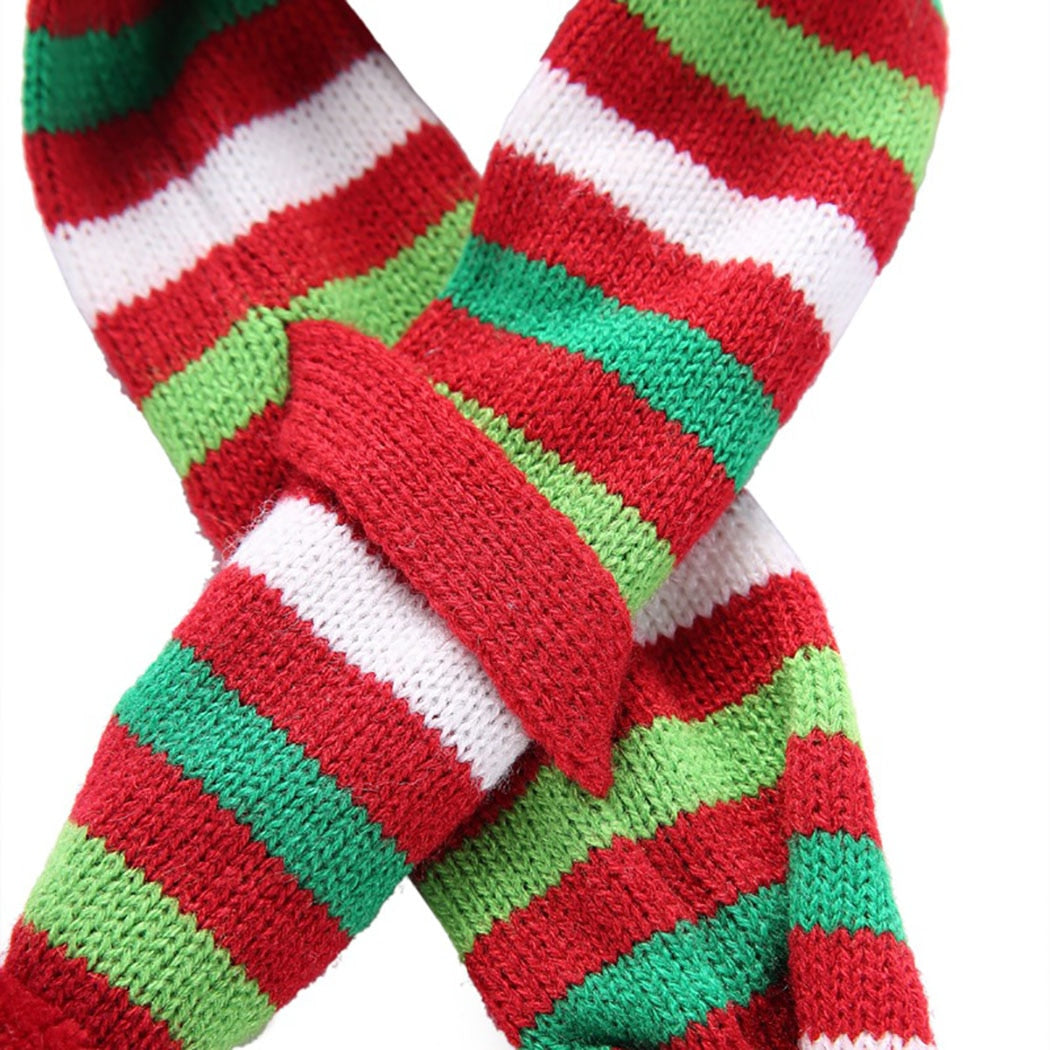 Christmas Stripe Scarf For Dog