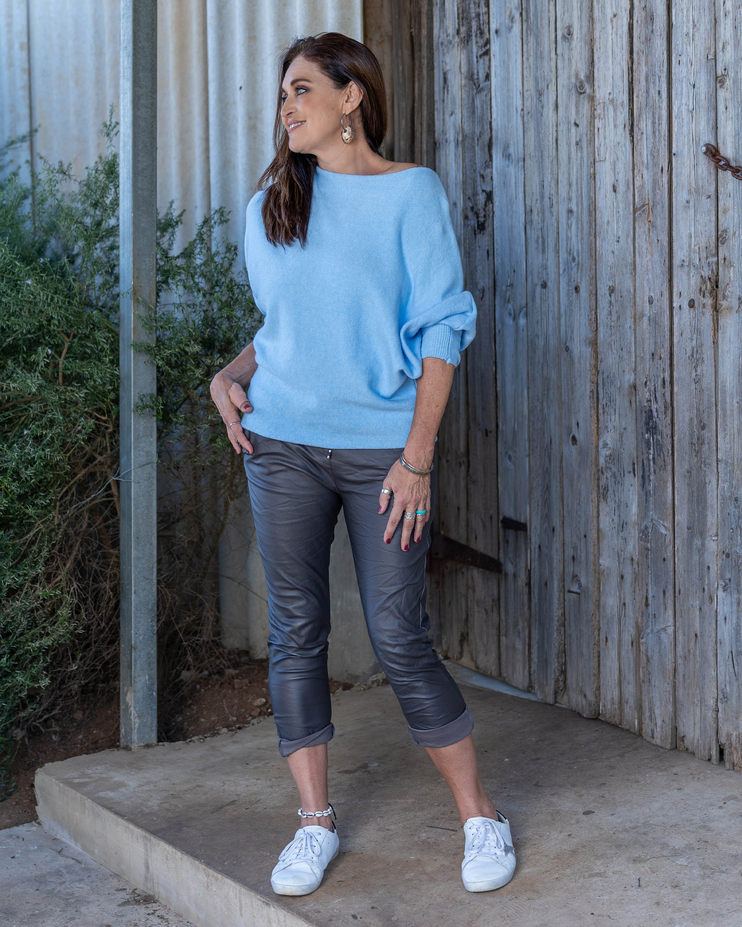 Cashmere Feel Knit | Blue