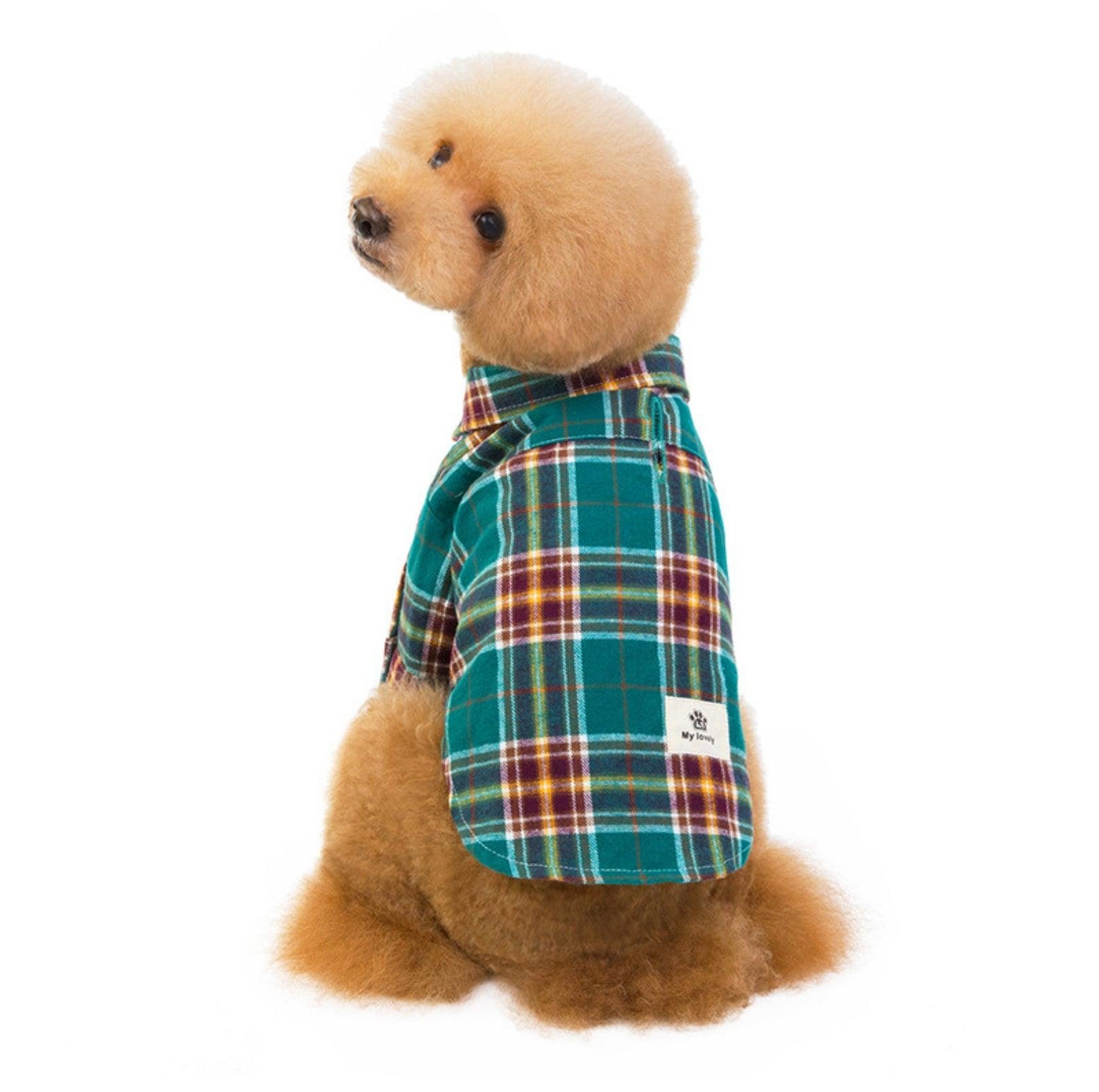 Chic Plaid Dog Shirt