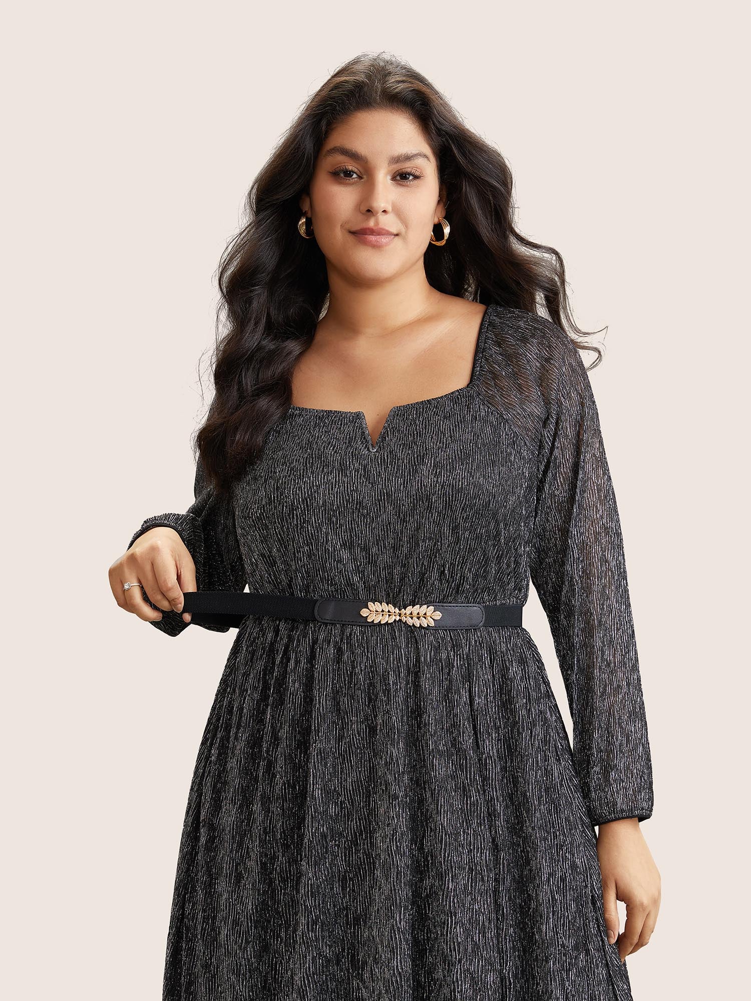 Metal Leaf Decor Belt