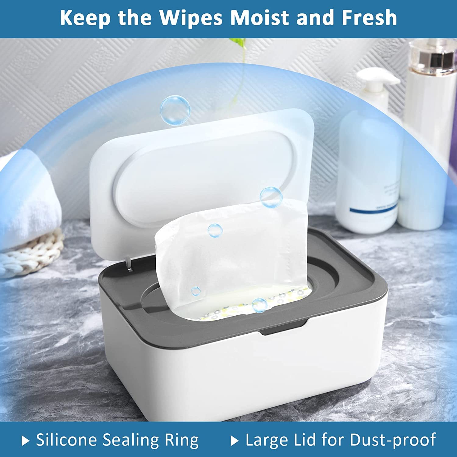 Wipes Dispenser Holder Tissue Storage Box Case With Lid. Wet Wipes Tissue Box